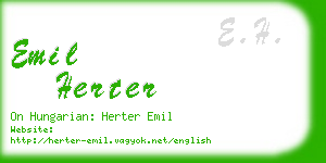 emil herter business card